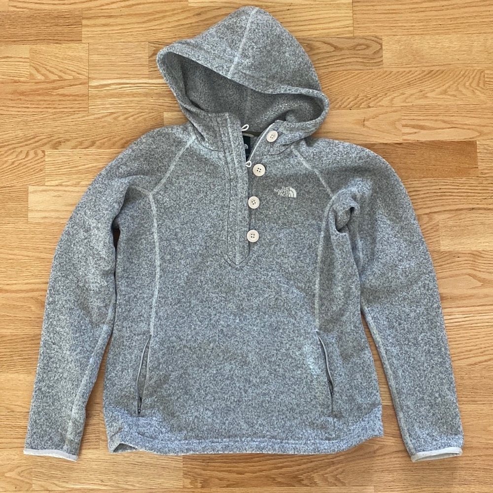 Womens North Face Grey Quarter Zip Fleece
